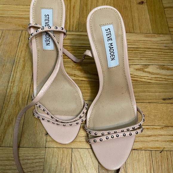 Lace Up Steve Madden Pink Heels - Picture 2 of 5